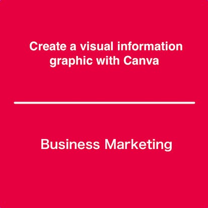 Create a visual information graphic with Canva