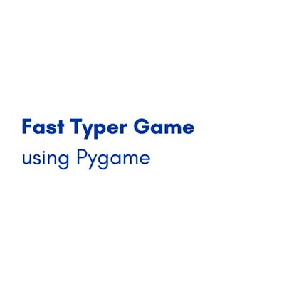 Fast Typer Game using Pygame