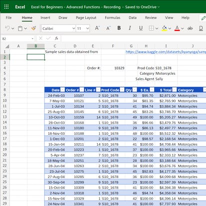 Excel for Beginners: Advanced Functions