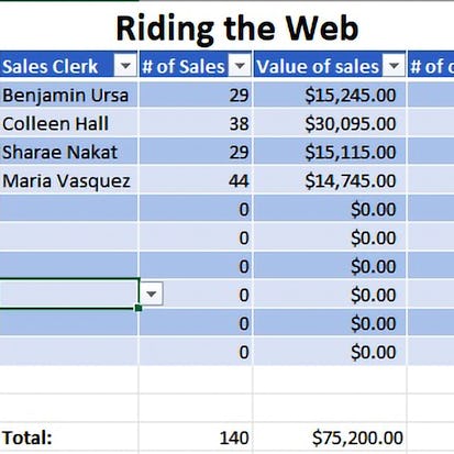 Interweaving Tables, References, and Links in Excel
