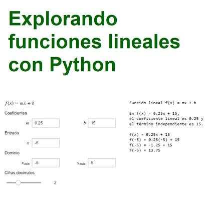 Explorando funciones lineales con Python