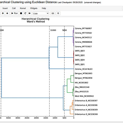 Hierarchical Clustering using Euclidean Distance