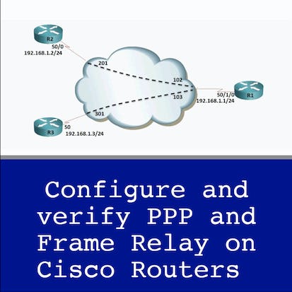 Configure and verify PPP and Frame Relay on Cisco Routers