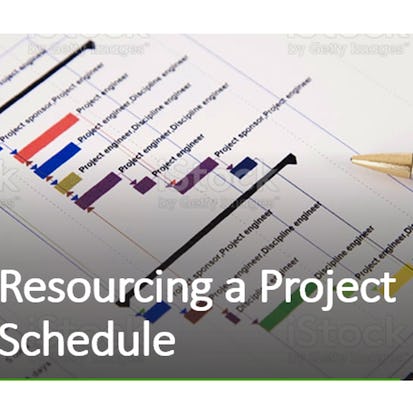Resourcing a Project Schedule
