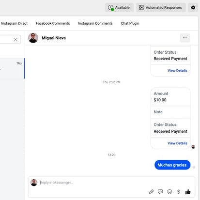Integra Facebook Messenger para Negocios a un Sitio Web