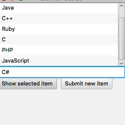 Create a simple list using ListView in JavaFX