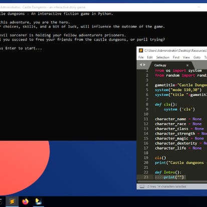 Create an interactive fiction adventure game with Python