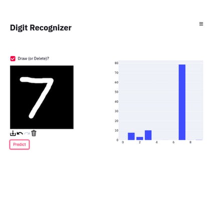 Create digit recognition web app with Streamlit