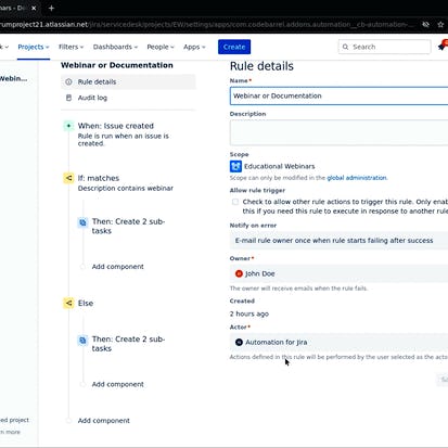 Automate tasks and processes with Jira