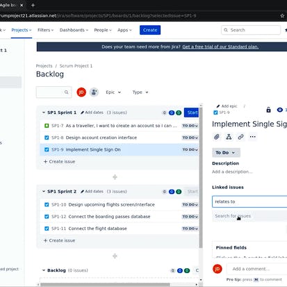 How to create a Jira SCRUM project