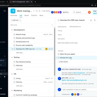 Use RACI charts for work management with Asana