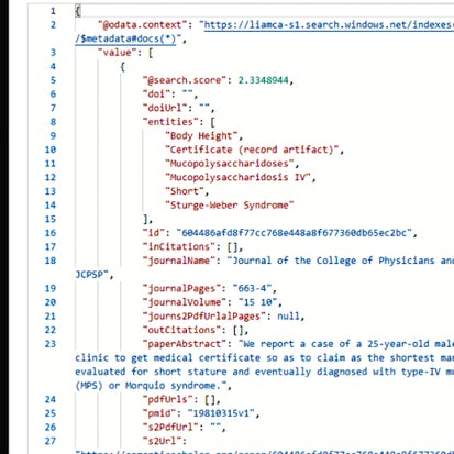 Análisis de texto en archivos con Azure cognitive search