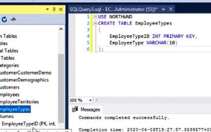 Building Basic Relational Databases in SQL Server Management Studio