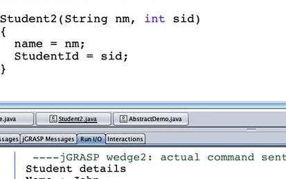 Create a Record of Students using Abstraction in Java