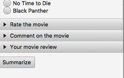 Create a JavaFX movie rater with titled panes and accordion