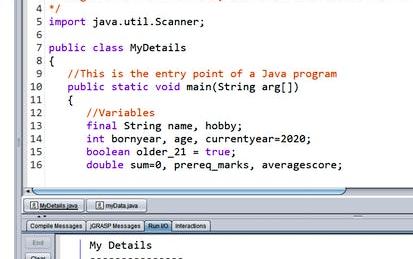 Create your first Java project using jGRASP