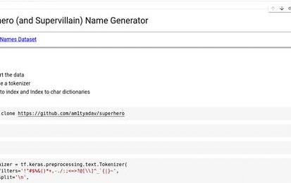 Create a Superhero Name Generator with TensorFlow