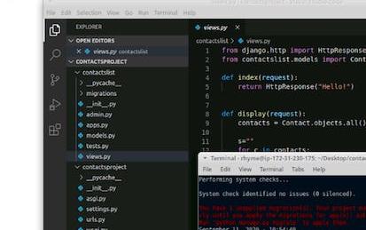 Create a basic contacts list web app using Django