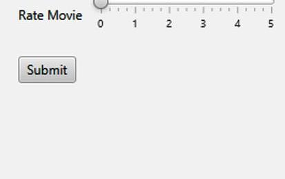 Create a JavaFX movie rater GUI with combo box and a slider