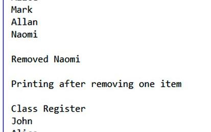 Create a simple name list using a Stack in Java